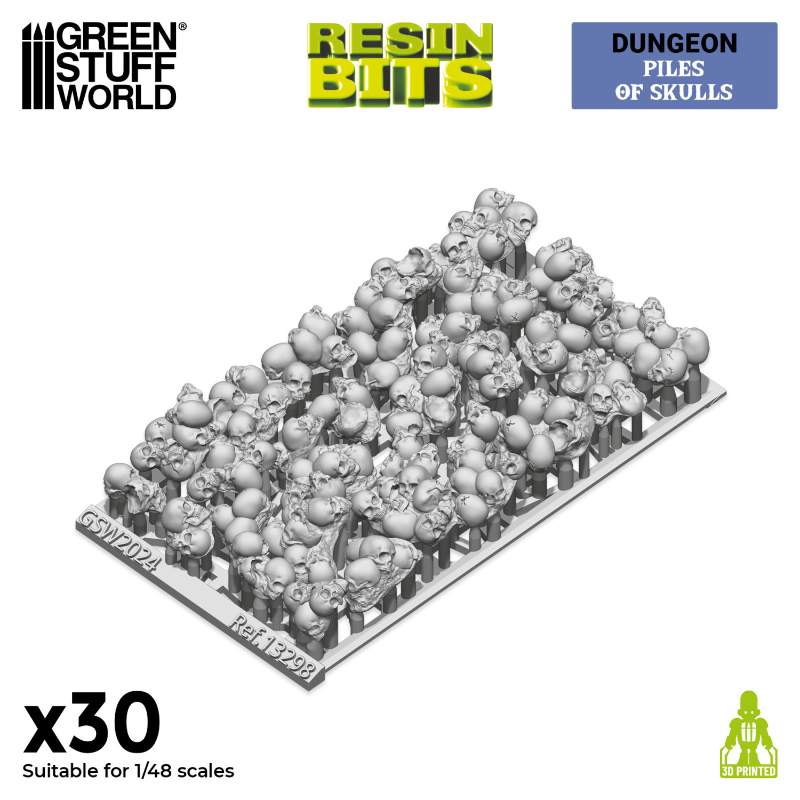Piles of Skulls Set | 3D štampane gomile lobanja (30 kom, 1:48 razmera)