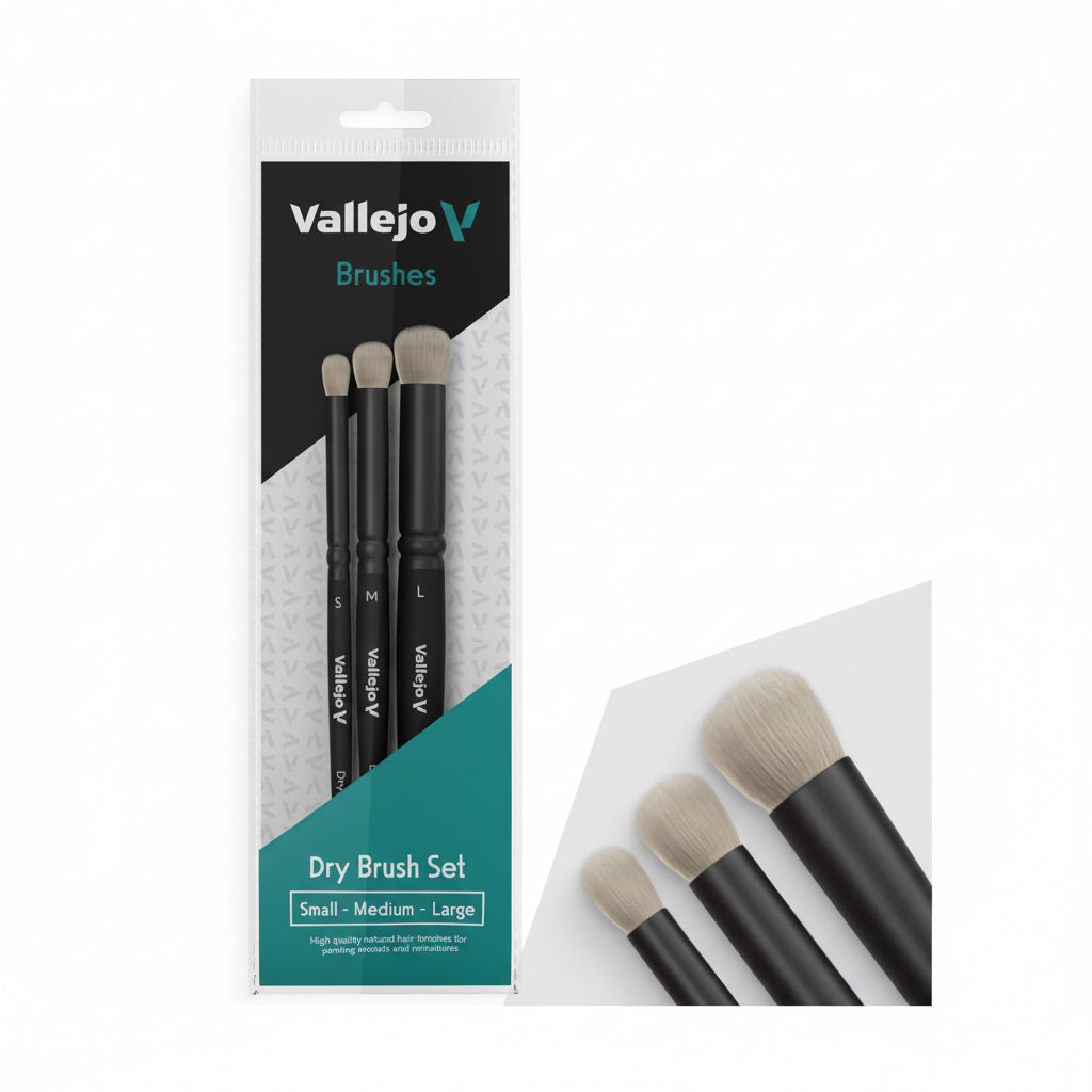 Vallejo Dry Brush Set S/M/L