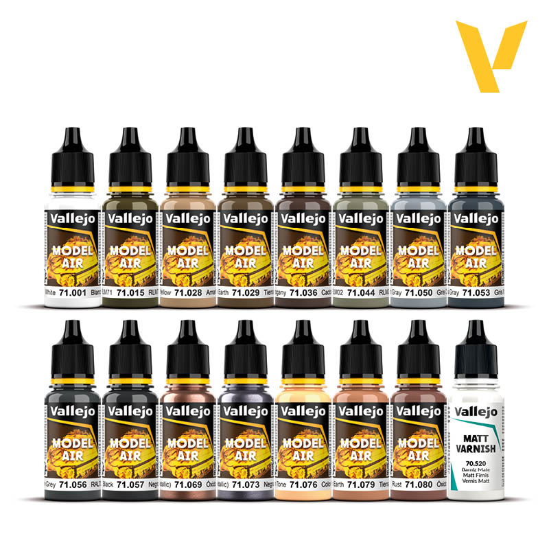 Vallejo Colores De Envejecimiento - Game Color Set (16 Boja x 18ml) 71194 - colors
