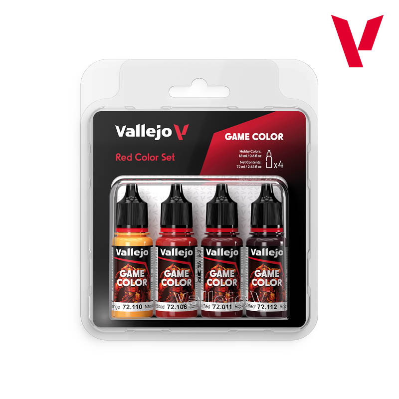 Vallejo Red Color Set - Game Color Set (4 Boja x 18ml) 72377 - front
