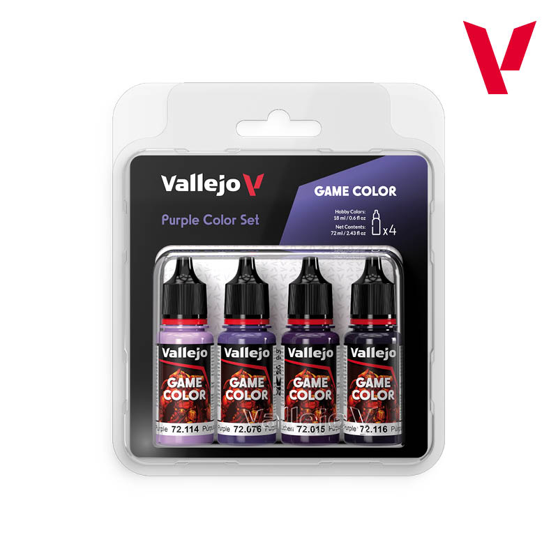 Vallejo Purple Color Set - Game Color Set (4 Boja x 18ml) 72382 - front