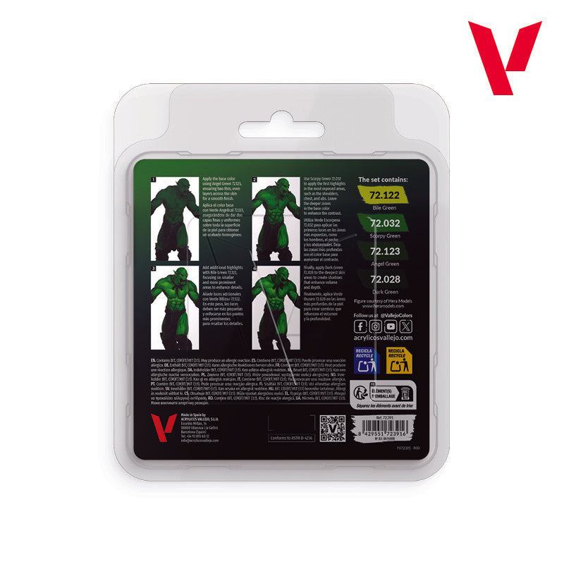Vallejo Ork Skin Set - Game Color Set (4 Boja x 18ml) 72391 - back