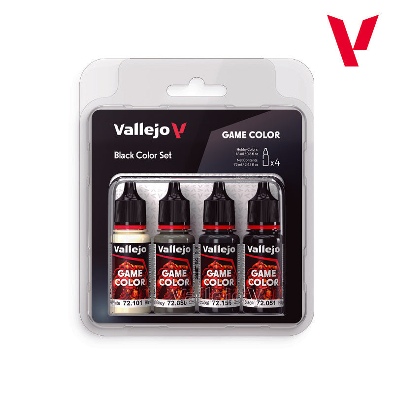 Vallejo Black Color Set - Game Color Set (4 Boja x 18ml) 72393 - back