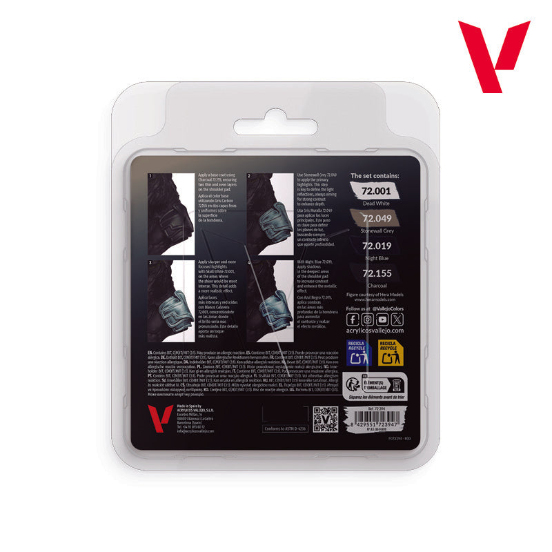 Vallejo Silver NMM Set - Tematski Set (4 Boja) 72394 - back