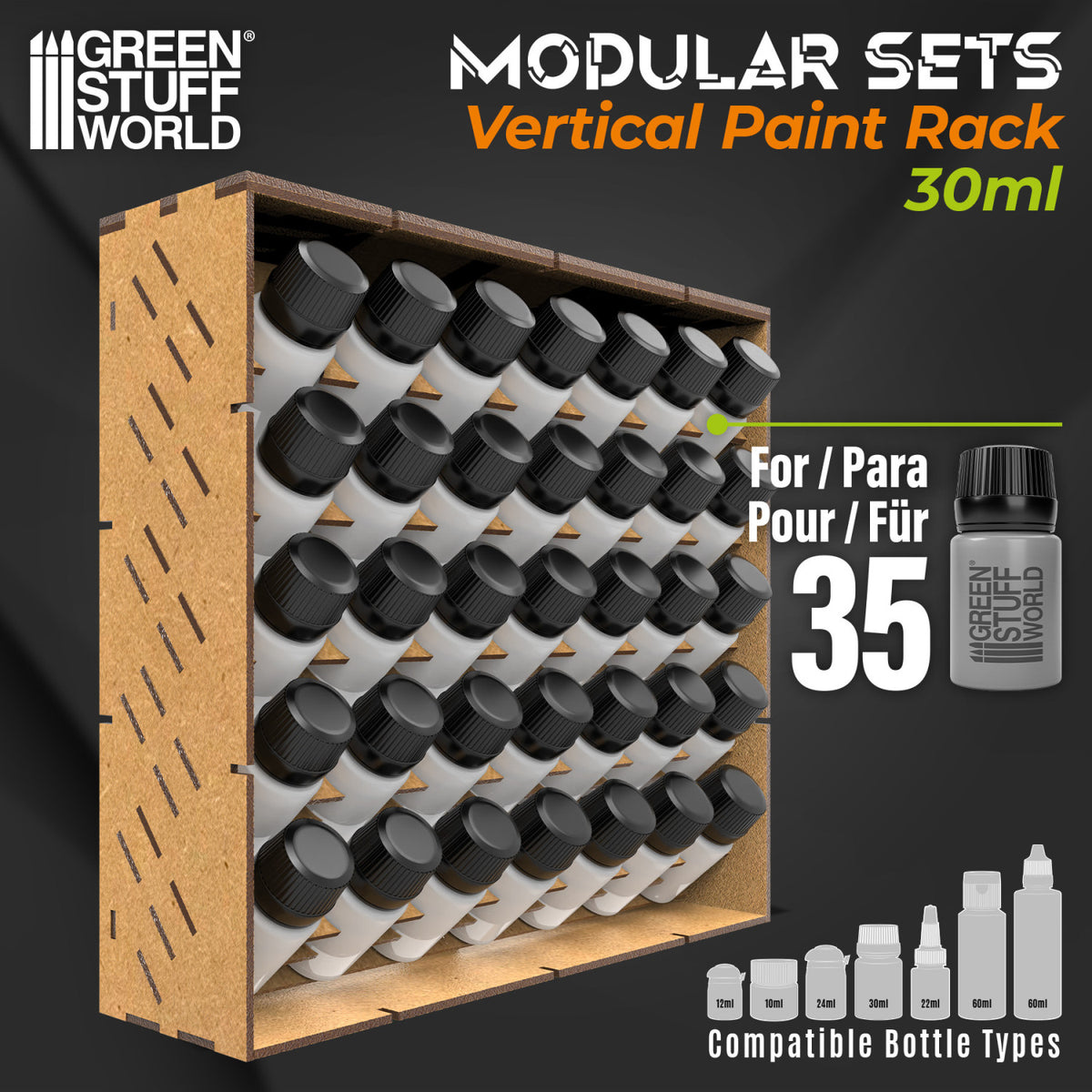 Modular Paint Rack - VERTICAL 35x30ml | Organizator za Boje 35x30ml