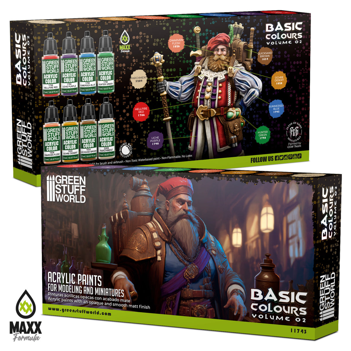 Paint Set - Basic Colors 02 | Set Akrilnih Boja x8