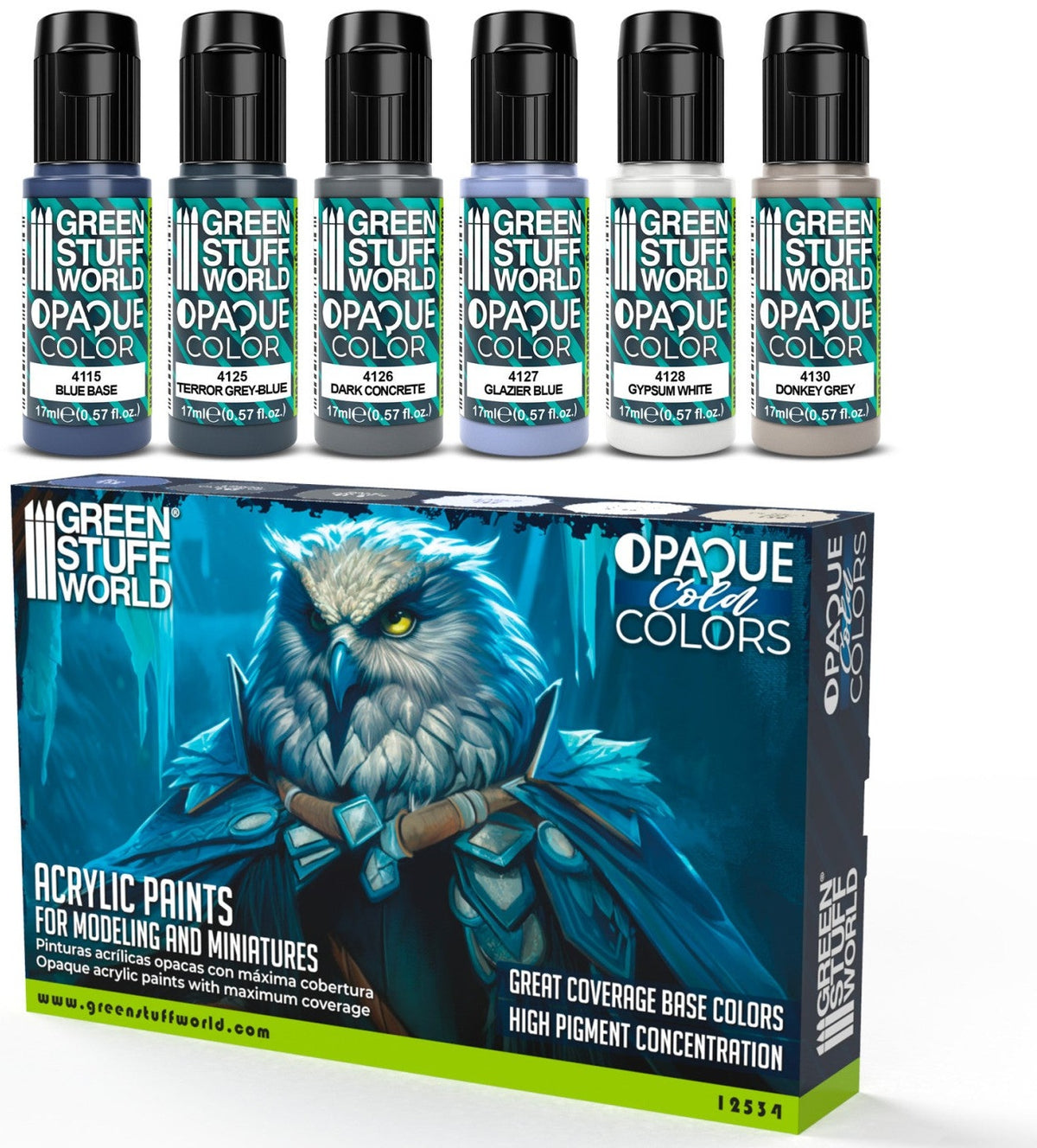 Opaque Paint Set - Cold Colours | set akrilnih boja za minijature