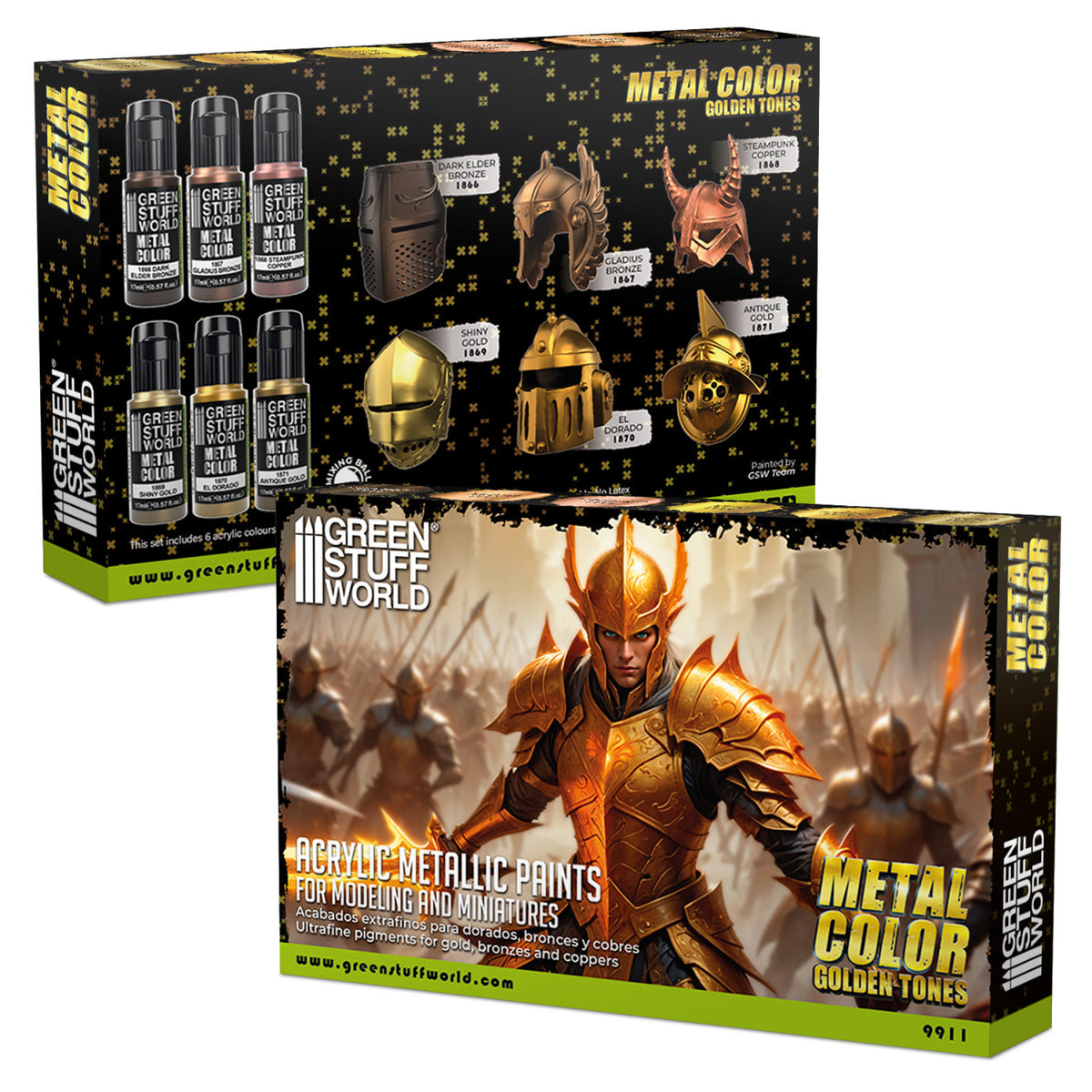 Metallic Paints Set - Gold | Set Akrilnih Boja x6