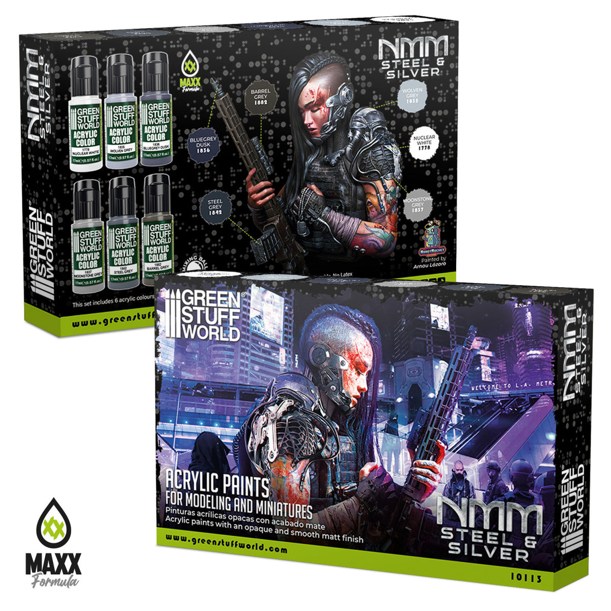 Paint Set - NMM Steel and Silver | Set Akrilnih Boja x6
