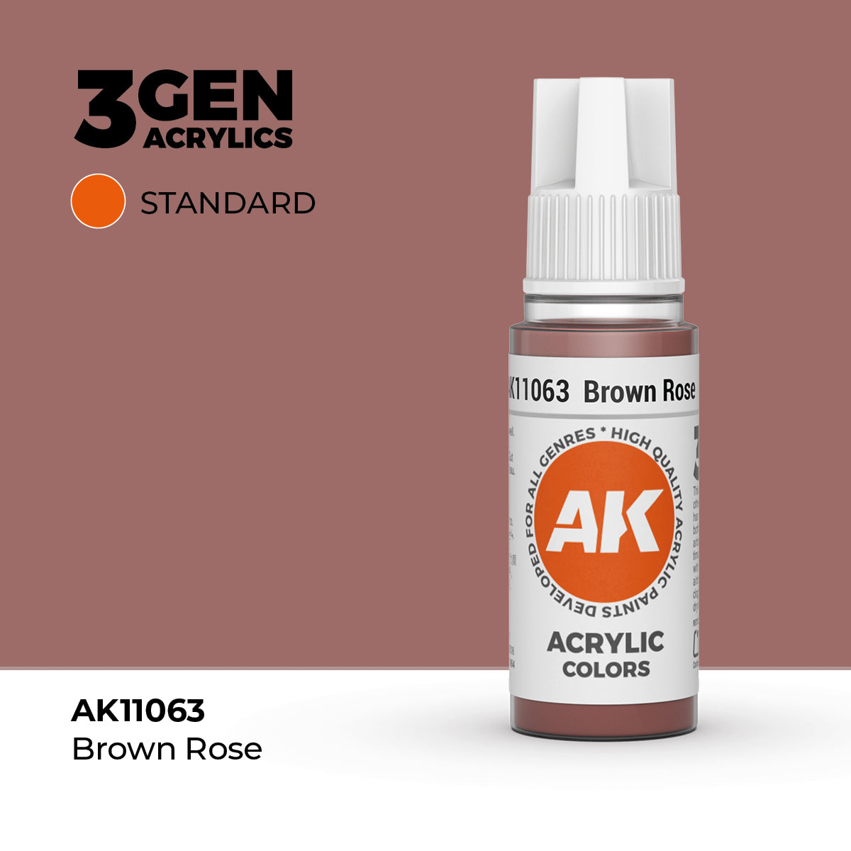 AK Interactive Brown Rose 17ml - 3rd Gen Akrilna Boja AK11063 - front