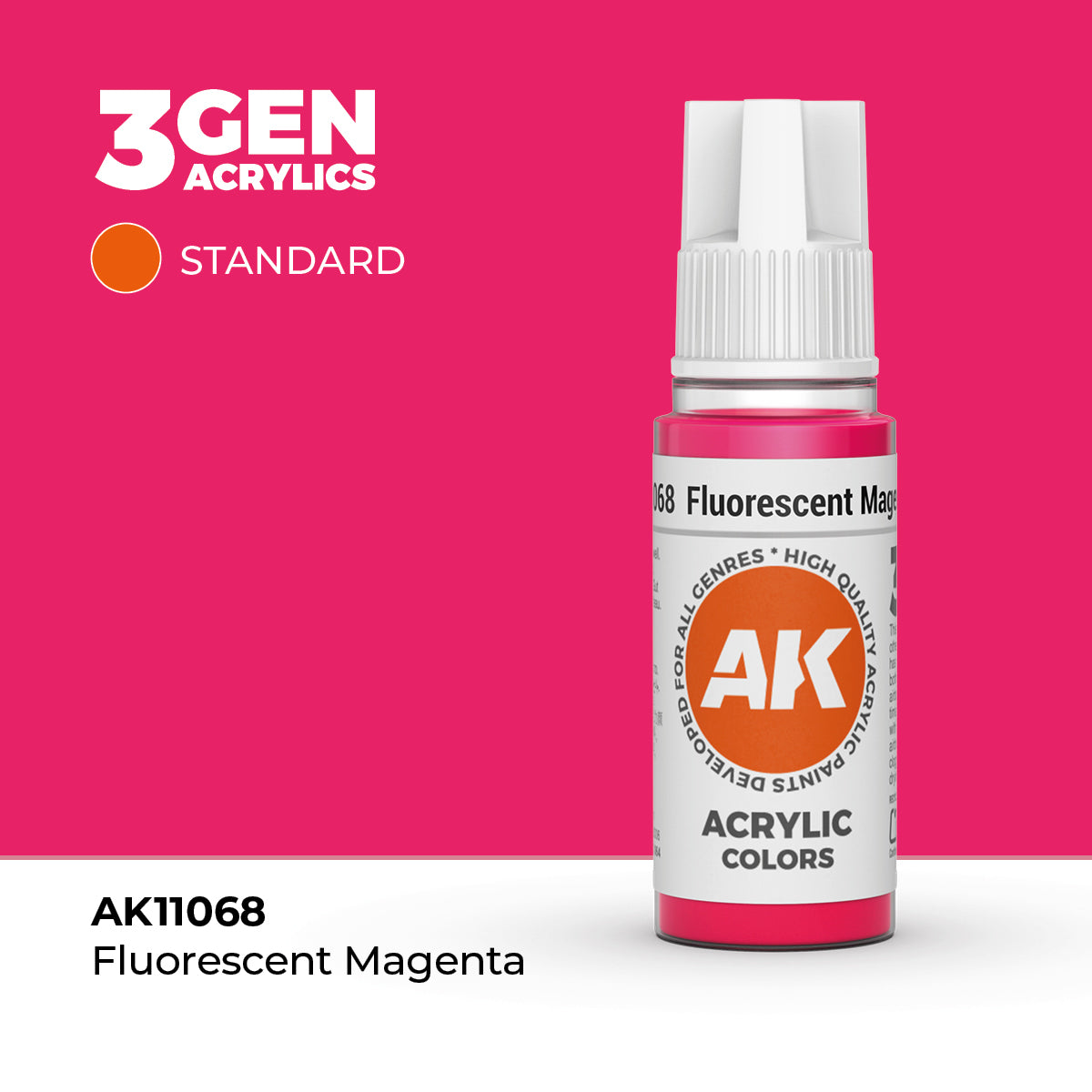 AK Interactive Fluorescent Magenta 17ml - 3rd Gen Akrilna Boja AK11068 - front