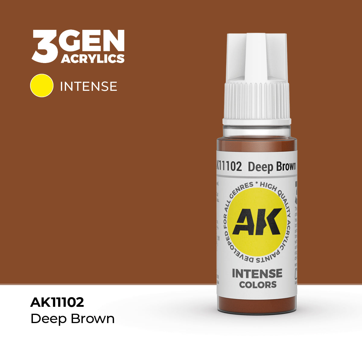 AK Interactive DEEP BROWN – INTENSE AK11102 - front