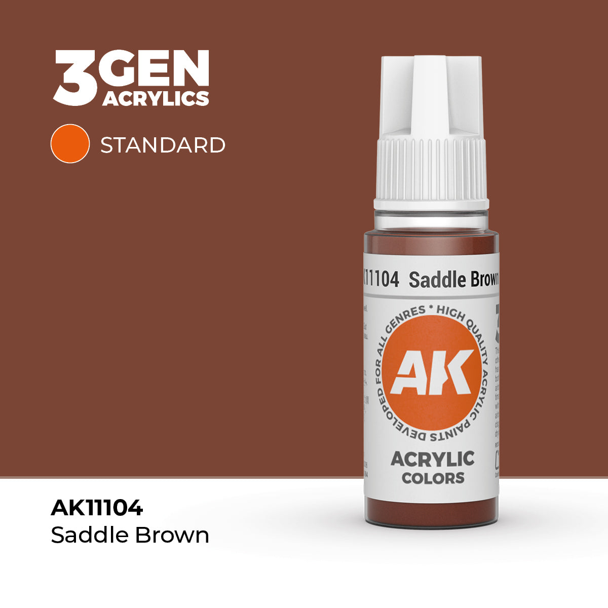 AK Interactive Saddle Brown - 17ml - 3rd Gen Akrilna Boja AK11104 - front