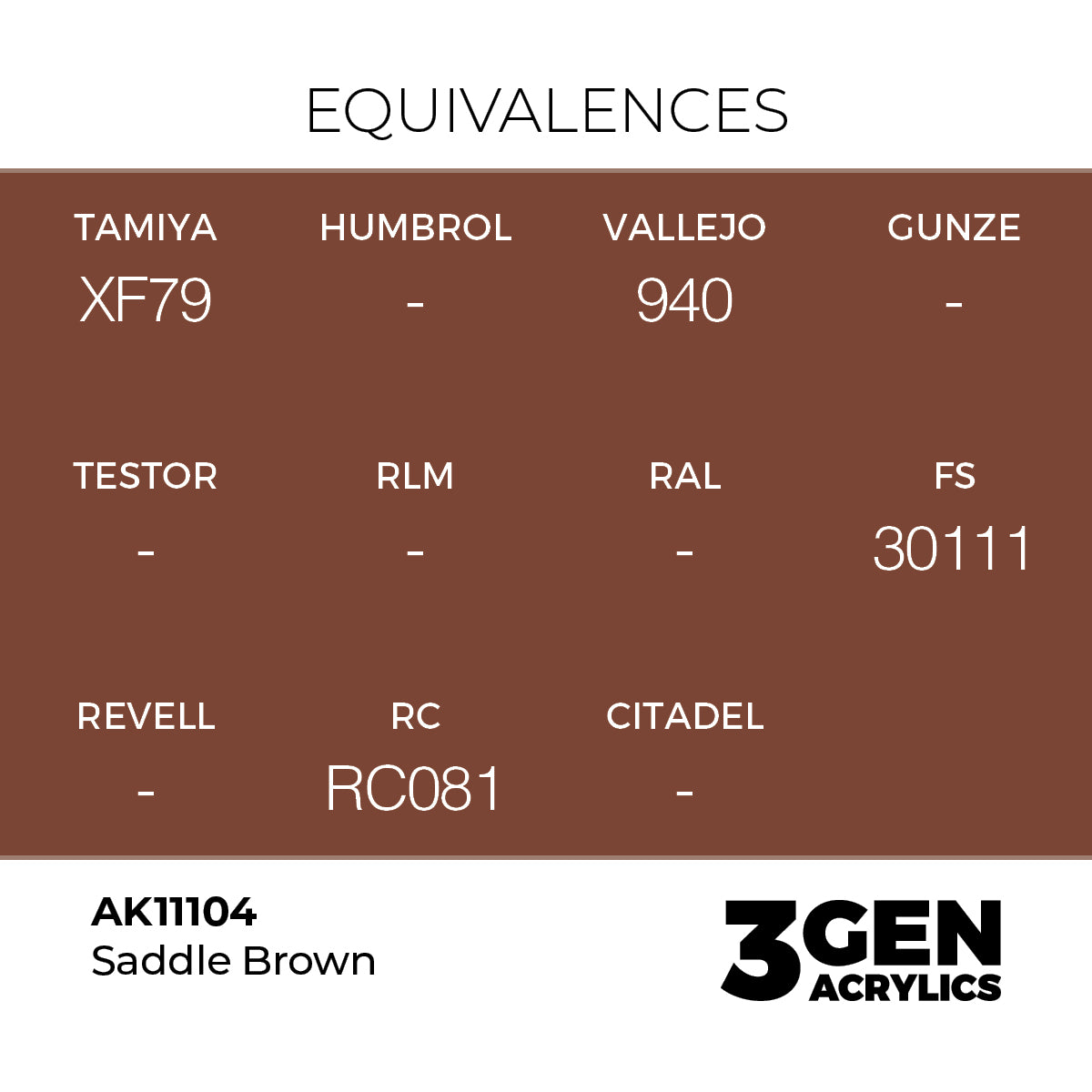 AK Interactive Saddle Brown - 17ml - 3rd Gen Akrilna Boja AK11104 - detail