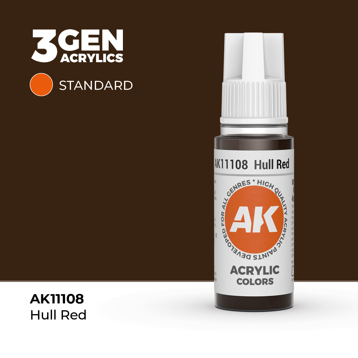 AK Interactive Hull Red – 17ml - 3rd Gen Akrilna Boja AK11108 - front