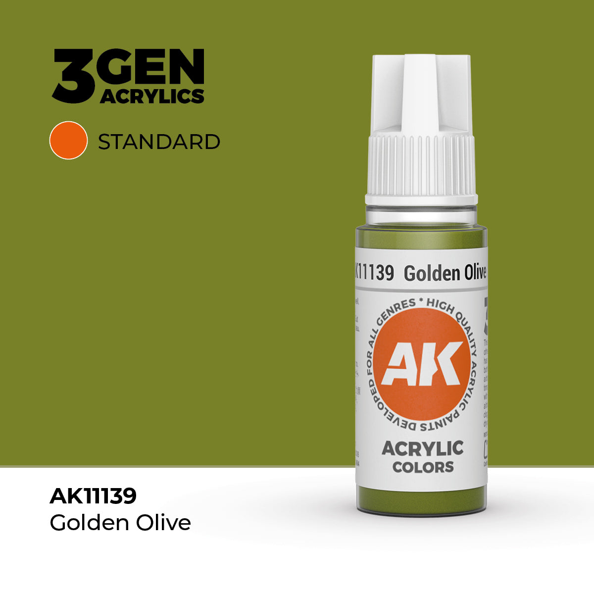 AK Interactive Golden Olive 17ml - 3rd Gen Akrilna Boja AK11139 - front