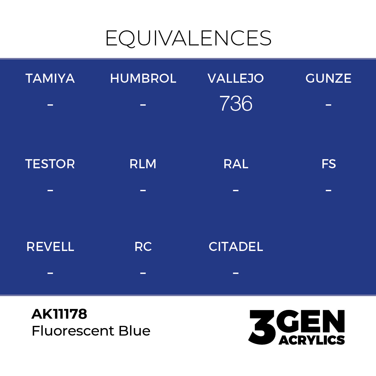 AK Interactive Fluorescent Blue 17ml - 3rd Gen Akrilna Boja AK11178