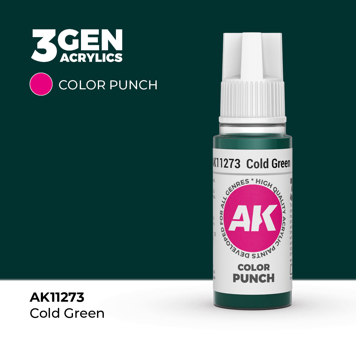 AK Interactive Cold Green - 17ml - Color Punch Akrilna Boja AK11273 - front