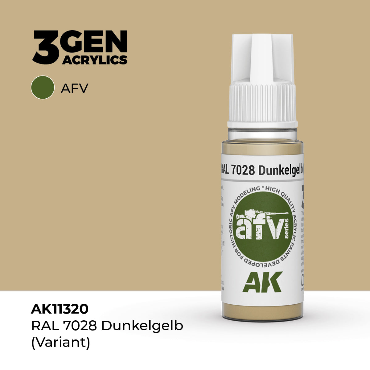 AK Interactive RAL 7028 Dunkelgelb (Variant) 17ml - 3rd Gen Akrilna Boja AK11320