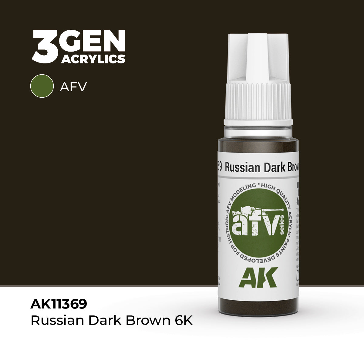 AK Interactive Russian Dark Brown 6K 17ml - 3rd Gen Akrilna Boja AK11369
