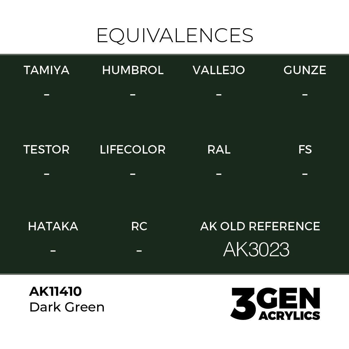 AK Interactive Dark Green 17ml - 3rd Gen Akrilna Boja AK11410