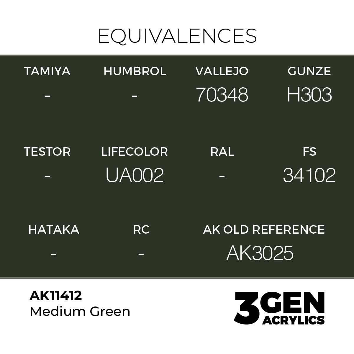 AK Interactive Medium Green 17ml - 3rd Gen Akrilna Boja AK11412