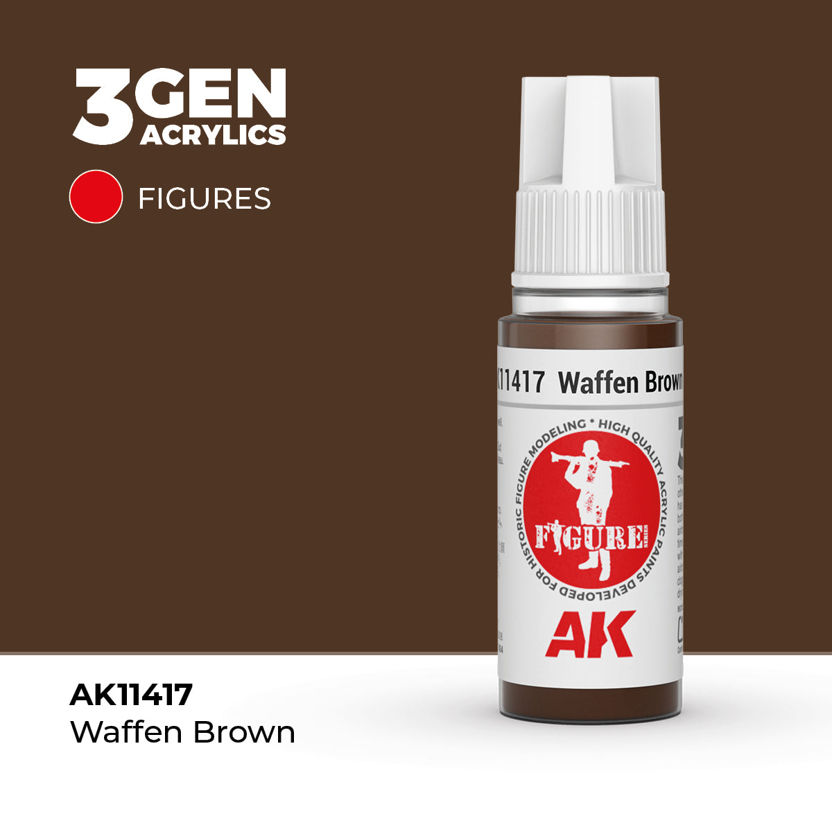 AK Interactive Waffen Brown 17ml - 3rd Gen Akrilna Boja AK11417
