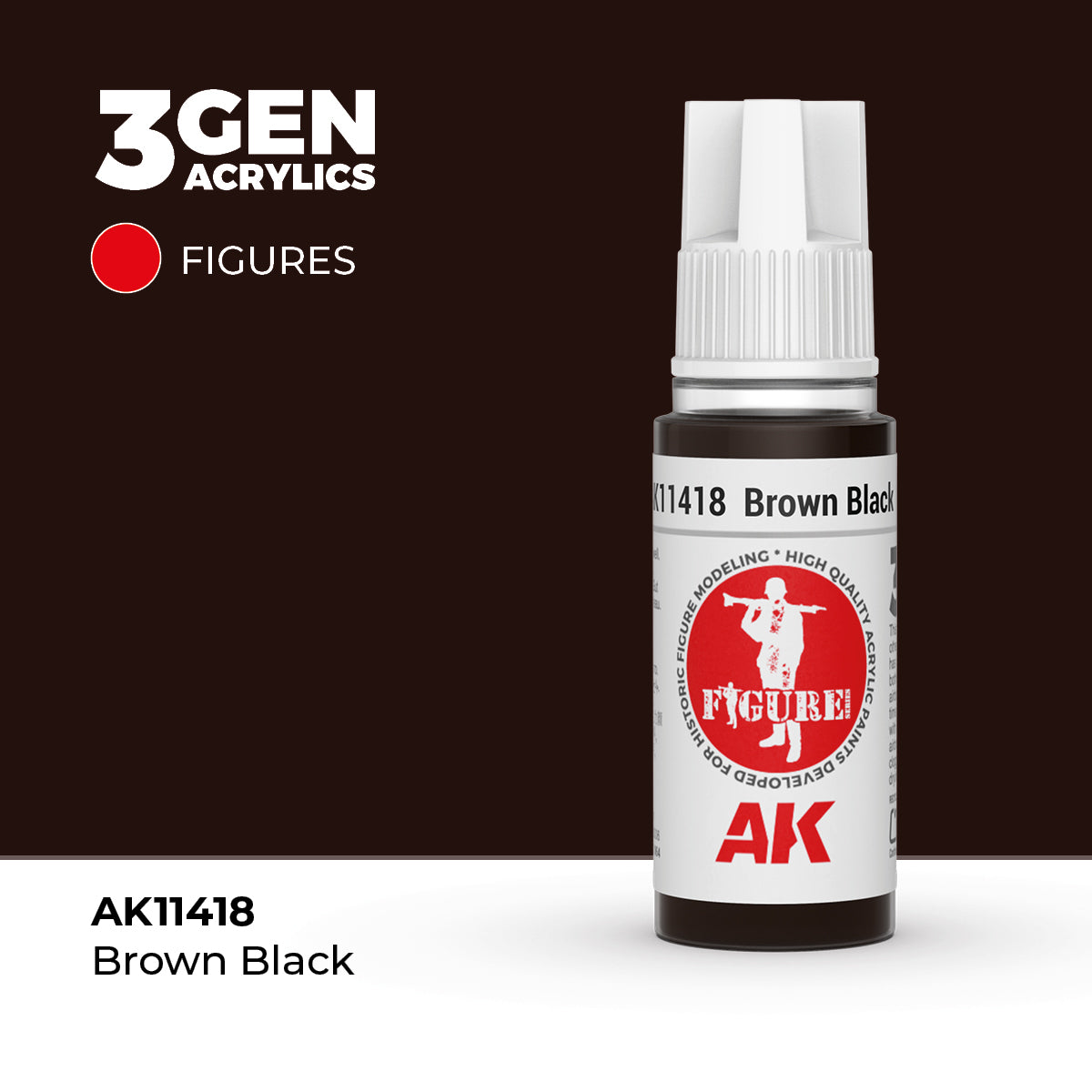 AK Interactive BROWN BLACK - FIGURES AK11418 - front