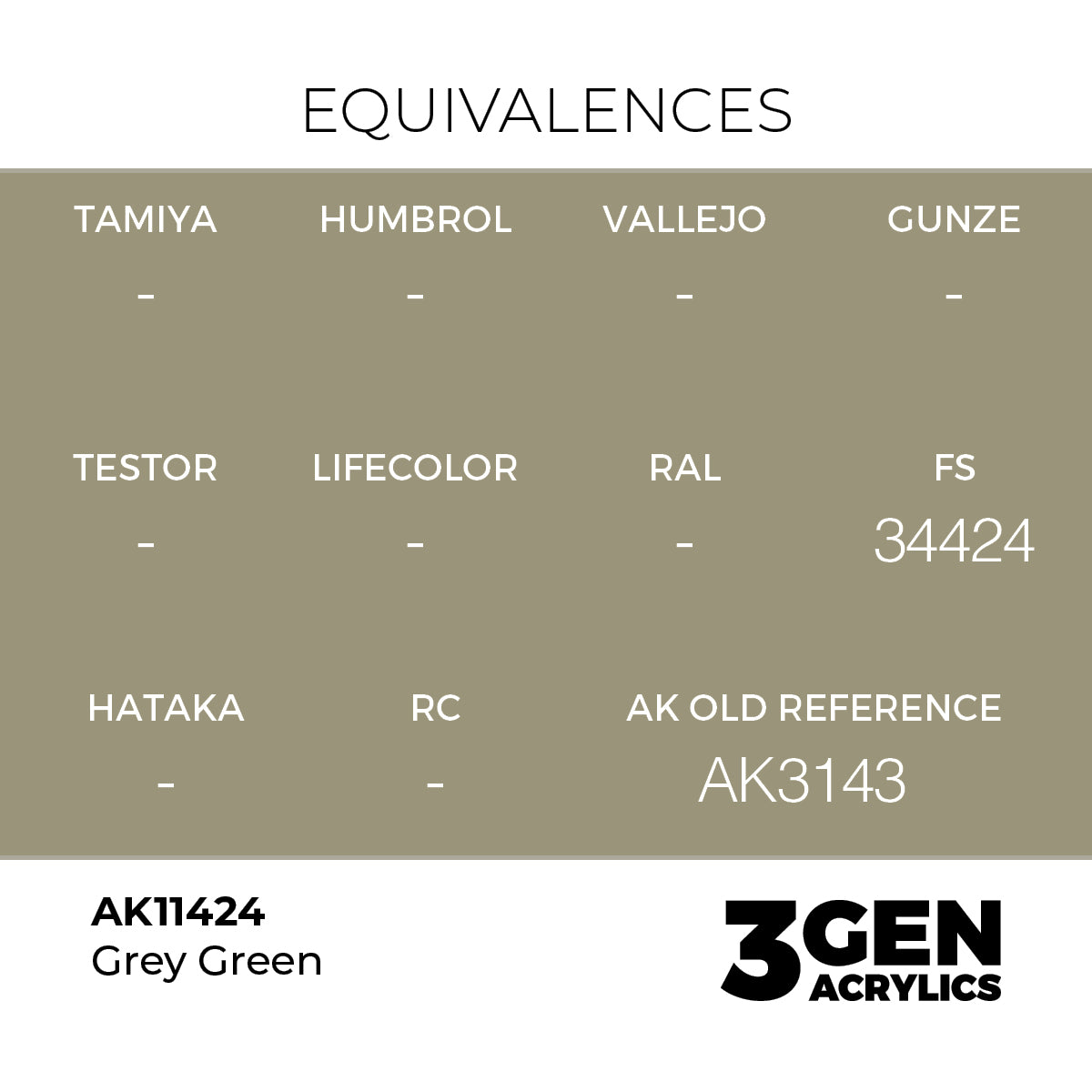 AK Interactive Grey Green 17ml - 3rd Gen Akrilna Boja AK11424