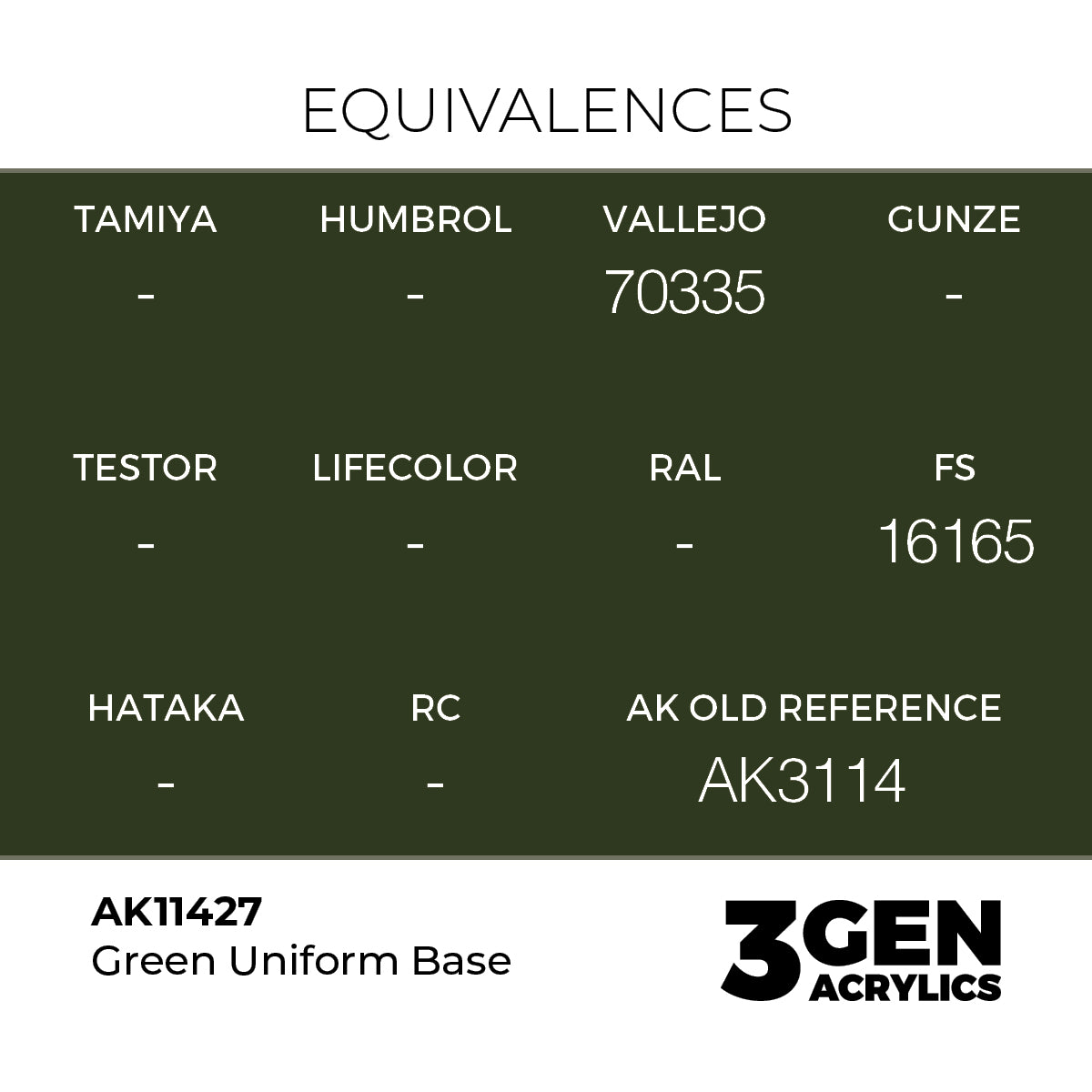 AK Interactive Green Uniform Base 17ml - 3rd Gen Akrilna Boja AK11427