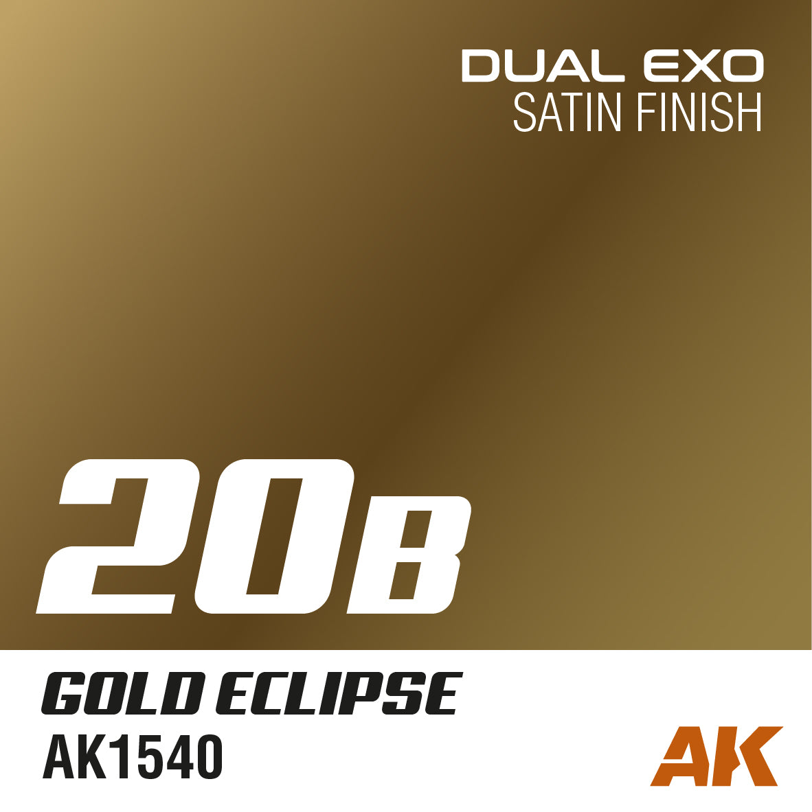 AK Interactive Dual Exo 20B Gold Eclipse 60ml, metalik boja za minijature, slika 2