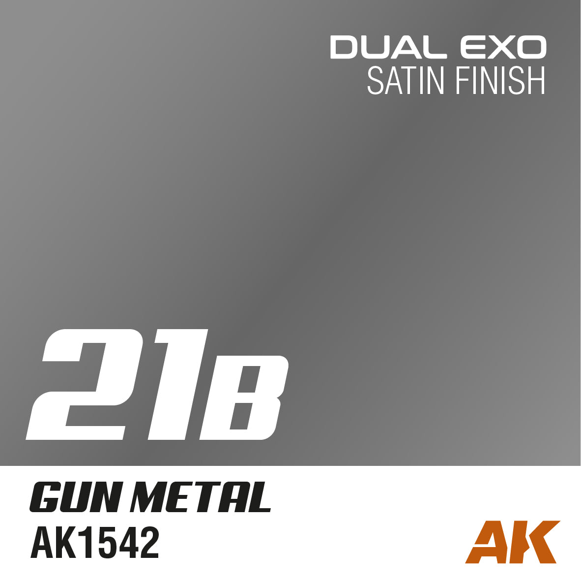 AK Interactive Dual Exo 21B Gun Metal 60ml, metalik boja za minijature, slika 2