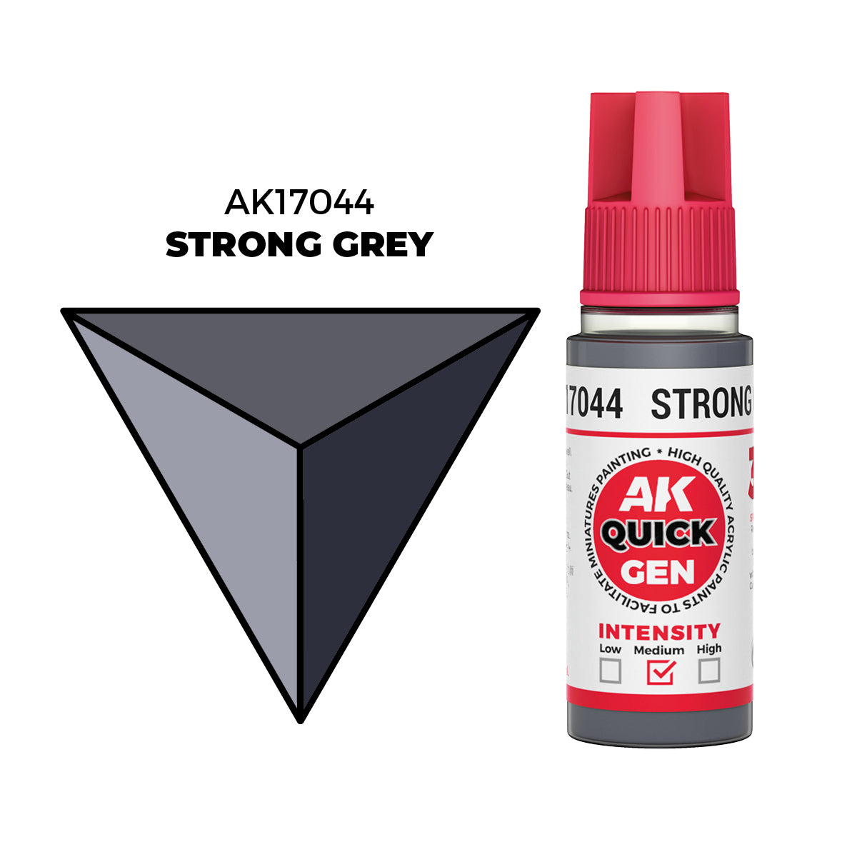 AK Interactive Gris Fuerte - Color 18ml - Quick Gen Akrilna Boja AK17044 - front
