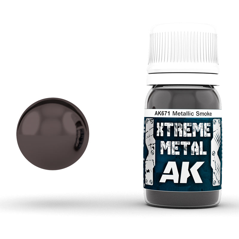 AK Interactive Xtreme Metal Smoke Metallic 30ml AK671, metalik boja za minijature