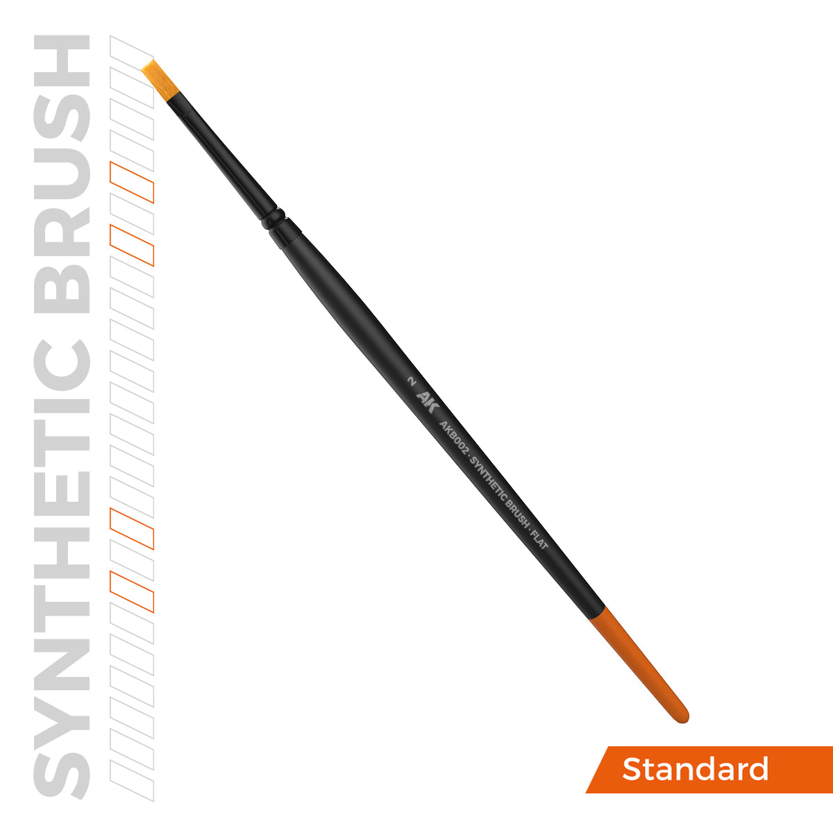 AK Interactive AK SYNTHETIC BRUSH - FLAT 2 - AKB002 - front