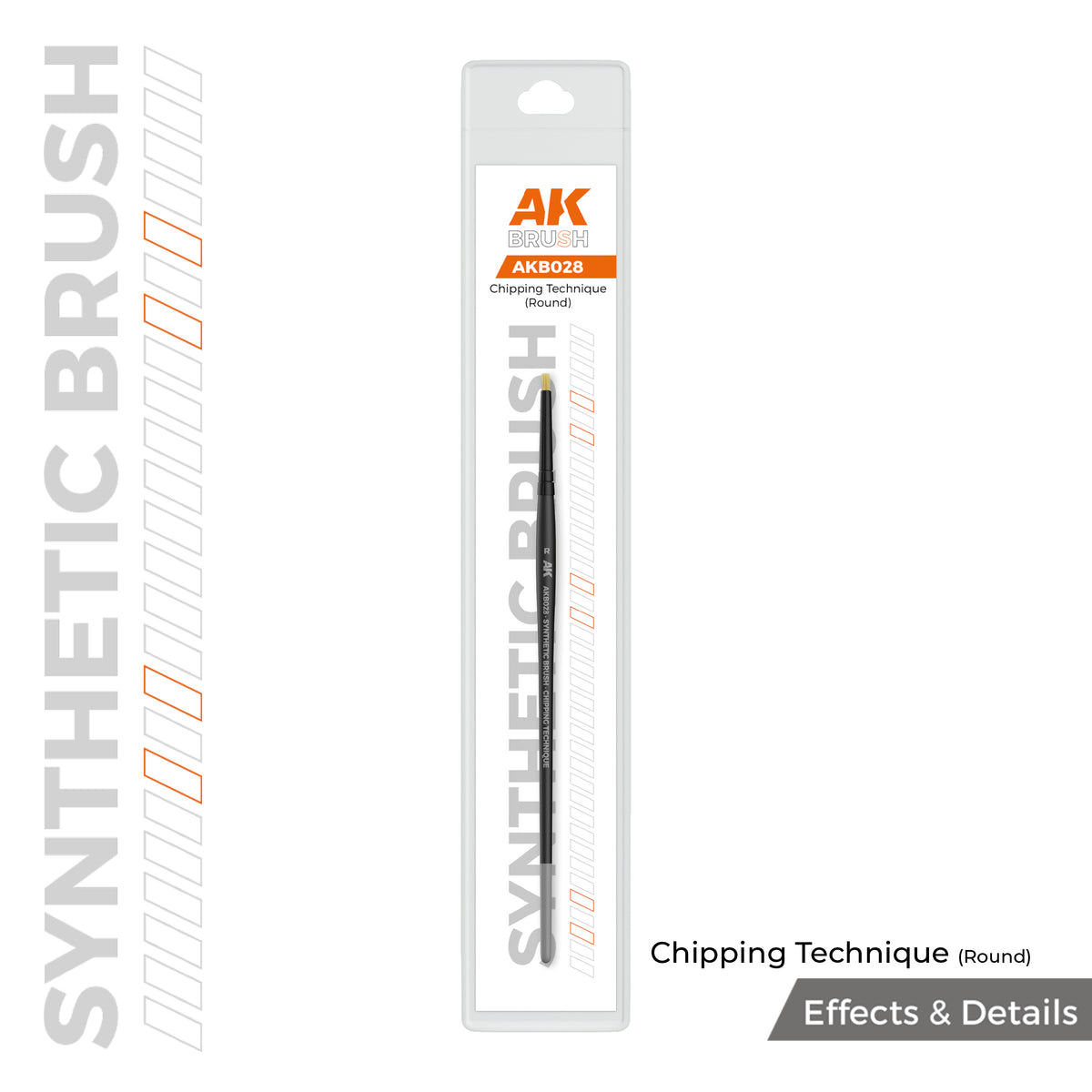 AK Interactive Sintetička Četkica Chipping Round - AKB028