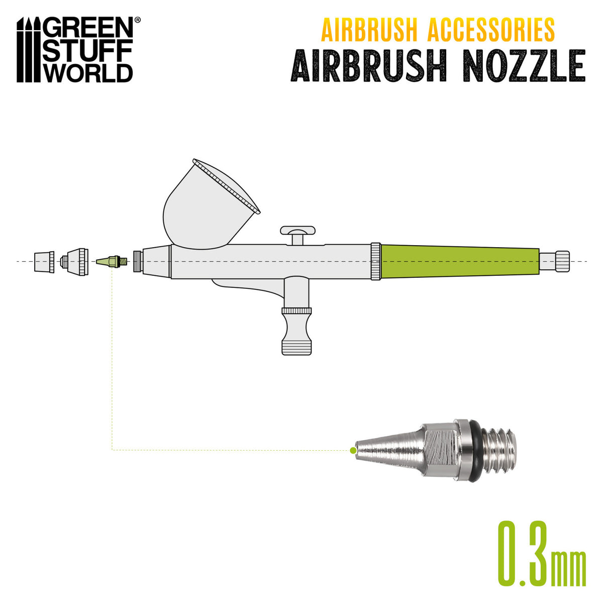 Airbrush Nozzle 0.3mm | Dizna za Airbrush 0,3 mm
