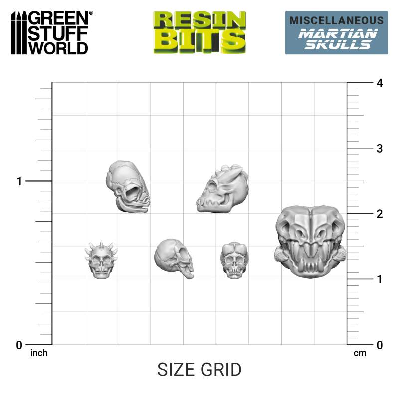3D Printed Alien Skulls Set | 3D štampane alien lobanje (21 kom, 1:48 razmera)