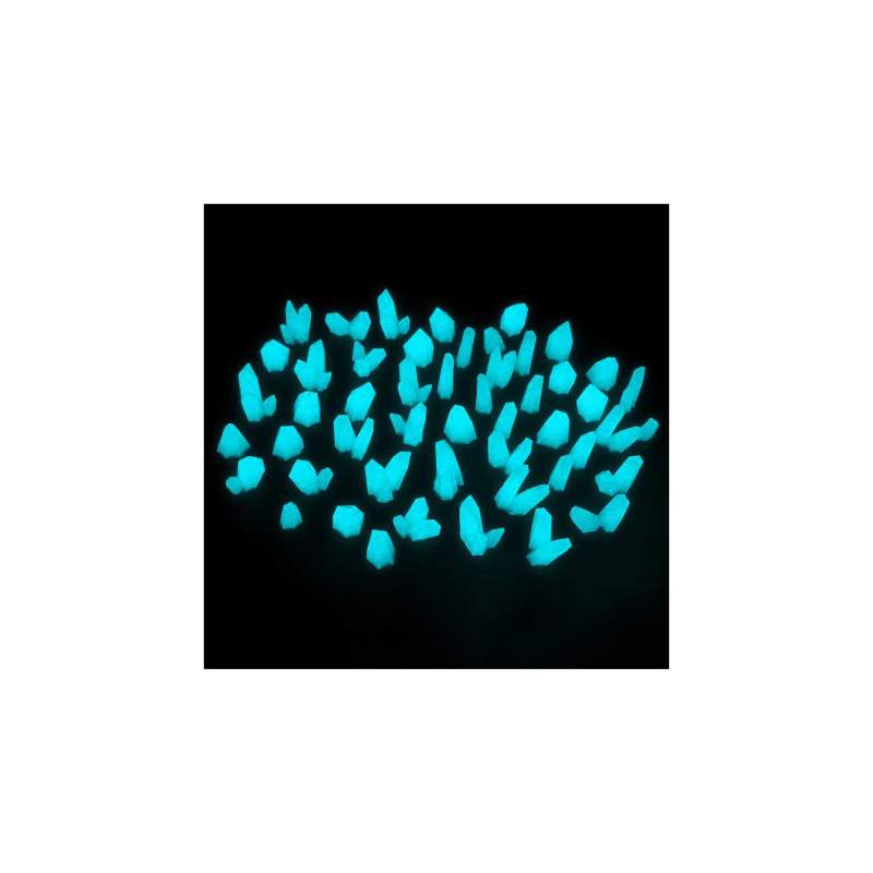 Aqua Turquoise Glow Resin Crystals Medium | Svetleći tirkizni smolasti kristali srednji 9-16mm (50 kom)