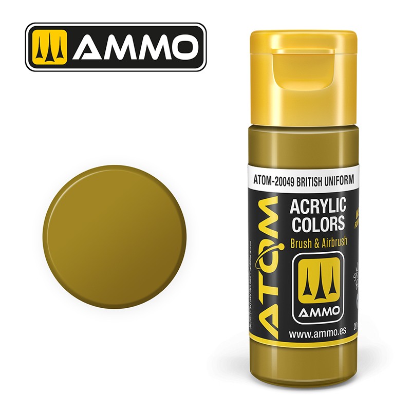 Ammo ATOM Color British Uniform akrilna boja za makete
Boja britanske uniforme za figure
