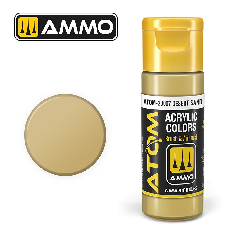 Ammo ATOM Color Desert Sand FS27043 akrilna boja za makete
Pustinjska peščana boja za modelarstvo