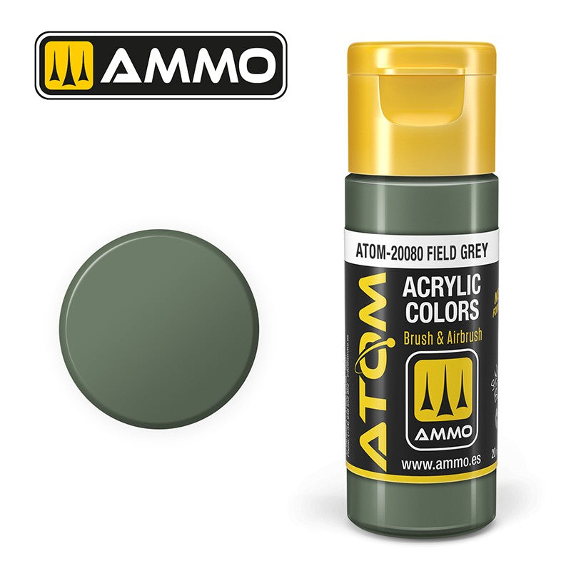 Ammo ATOM Color Field Grey FS34097 akrilna boja za makete
Field grey boja za modelarstvo