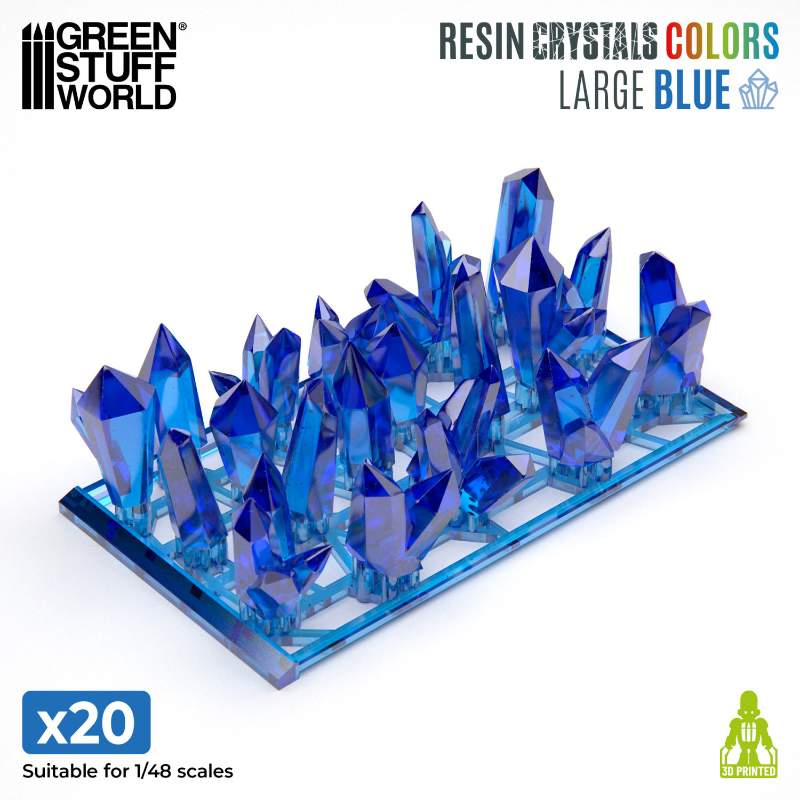 Blue Resin Crystals Large | Plavi smolasti kristali veliki 15-20mm (20 kom)