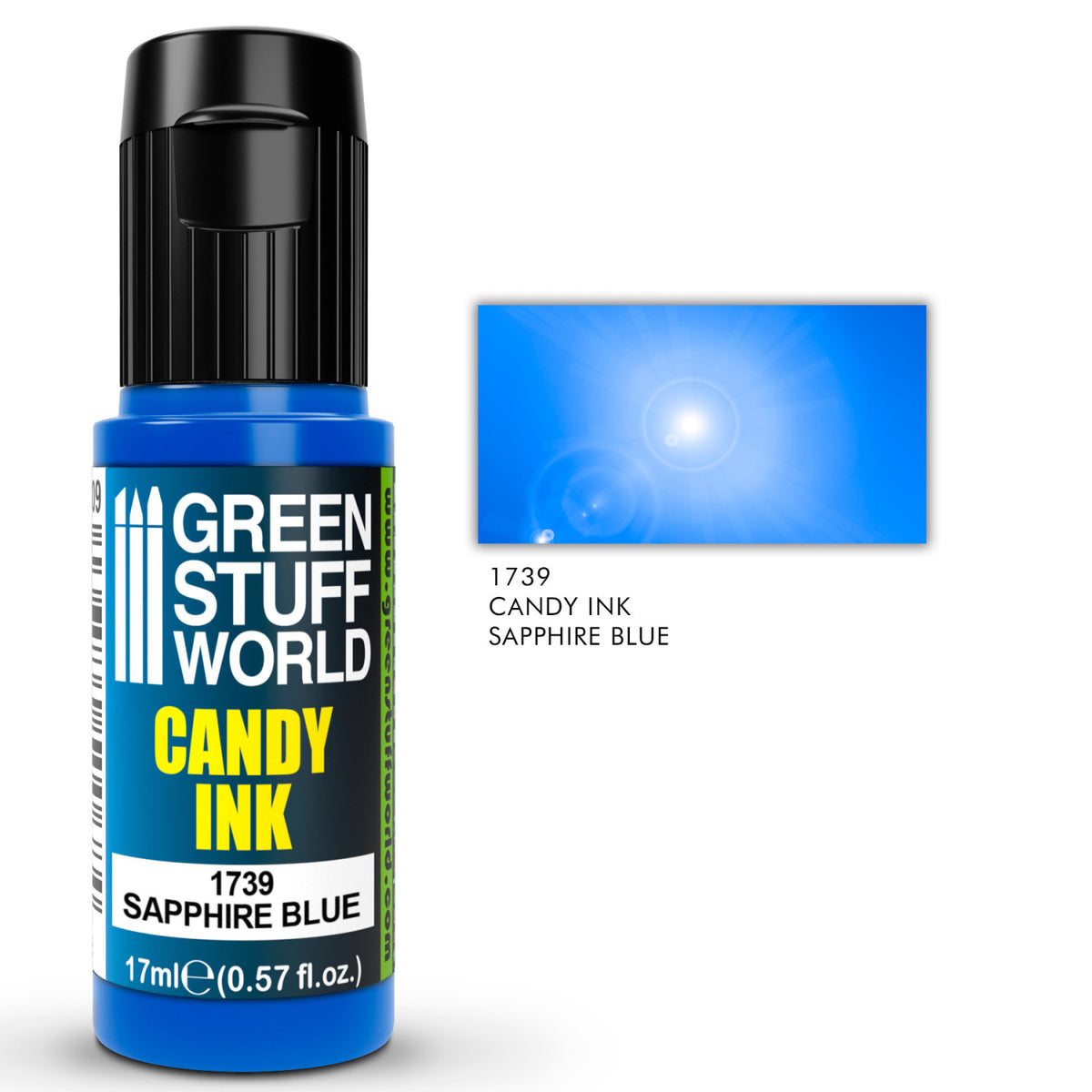 Detalj Candy Ink Sapphire Blue – intenzivna plava akrilna tinta za airbrush i fine efekte