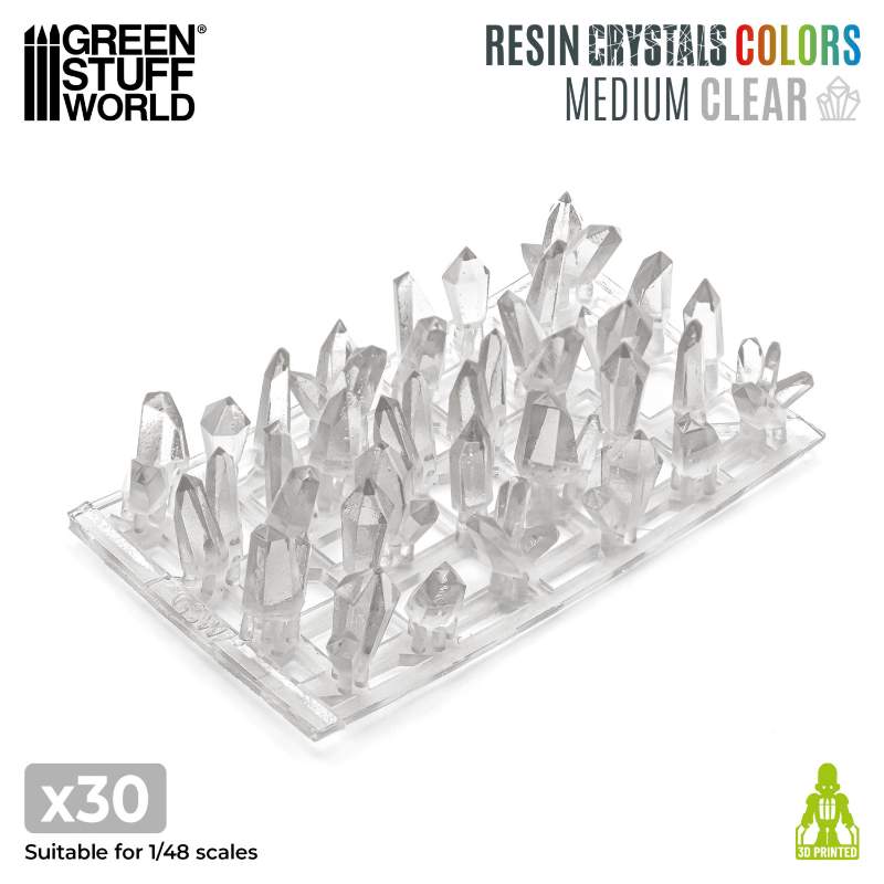 Clear Resin Crystals Medium | Providni smolasti kristali srednji 9-16mm (30 kom)