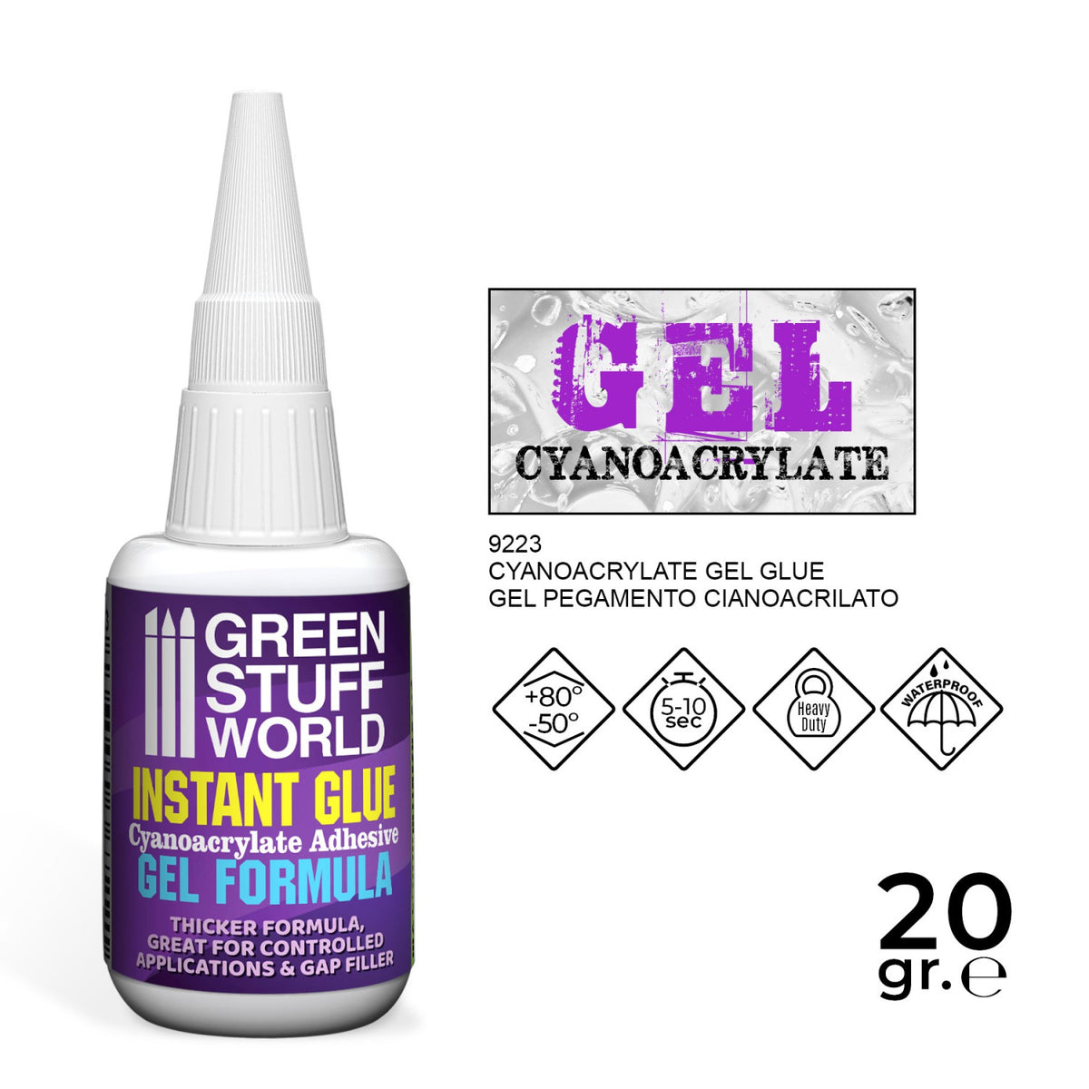 Cyanoacrylate Gel 20g | Gel super lepak