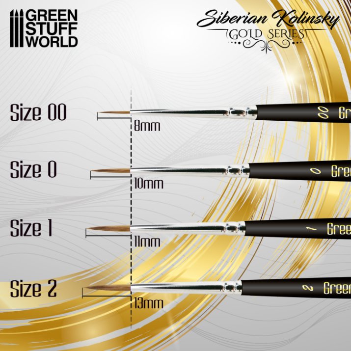 GOLD SERIES Kolinsky Brush Size 2 | Profesionalna Slikarska Četkica
