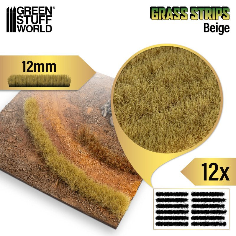 Grass Tuft Strips 12mm Beige | Trake trave 12mm bež