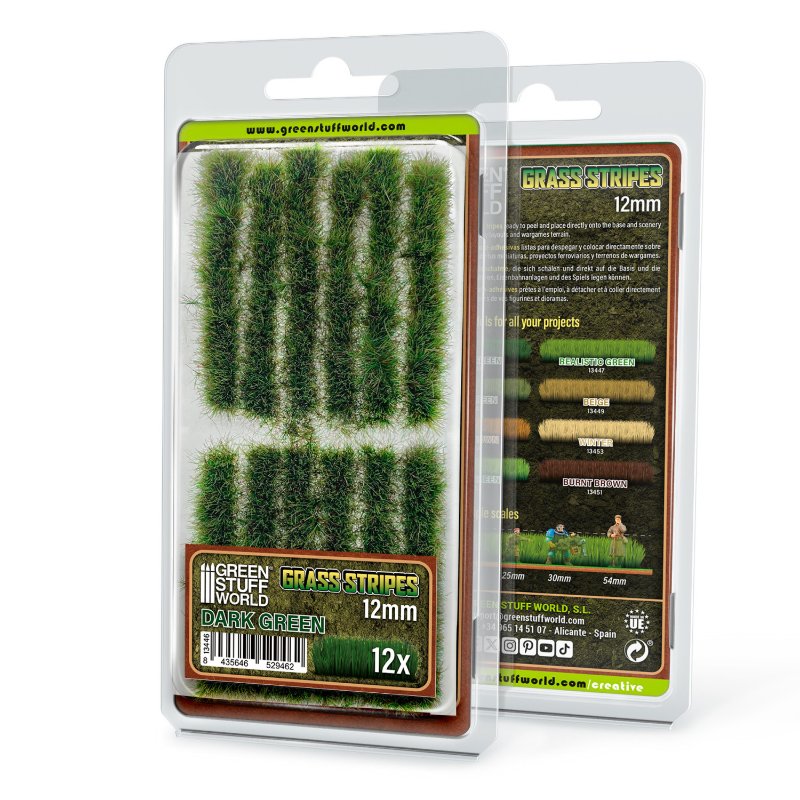 Grass Tuft Strips 12mm Dark Green | Trake trave 12mm tamno zelene