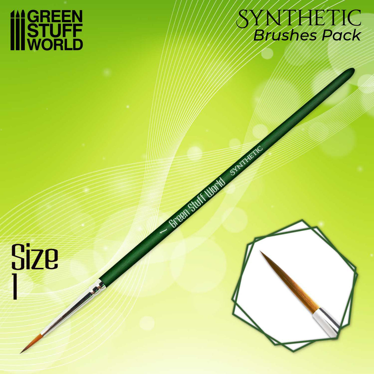 GREEN SERIES Synthetic Brush Size 1, kvalitetna sintetička četkica